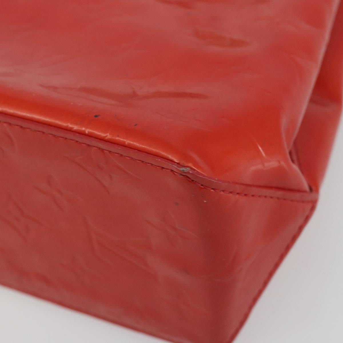 LOUIS VUITTON Monogram Vernis Reade PM Hand Bag Red Rouge M91088 LV Auth ep15057