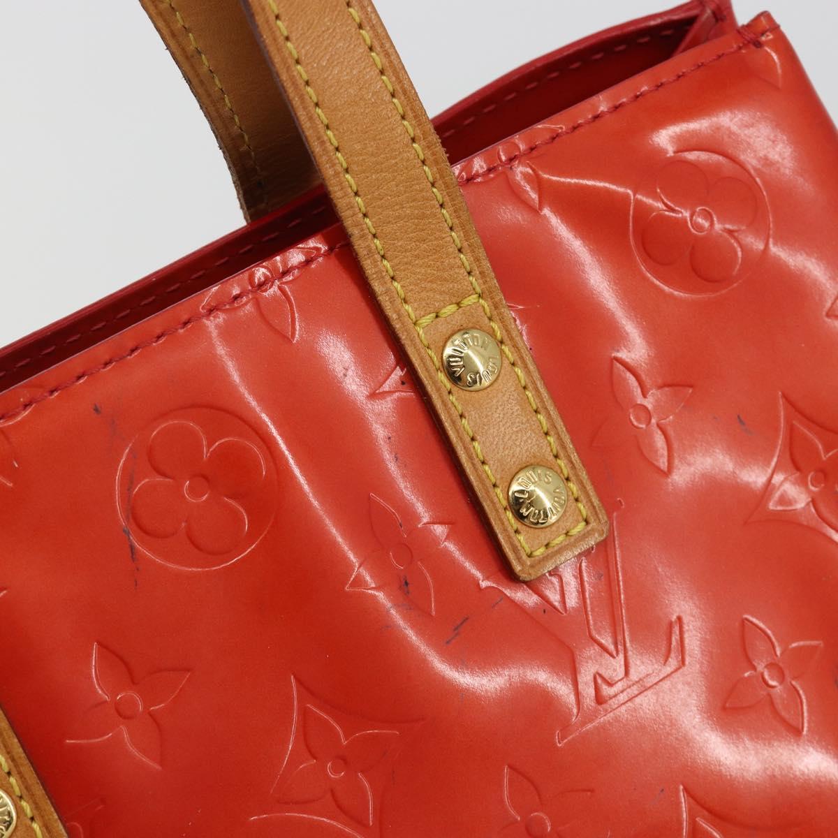 LOUIS VUITTON Monogram Vernis Reade PM Hand Bag Red Rouge M91088 LV Auth ep15057