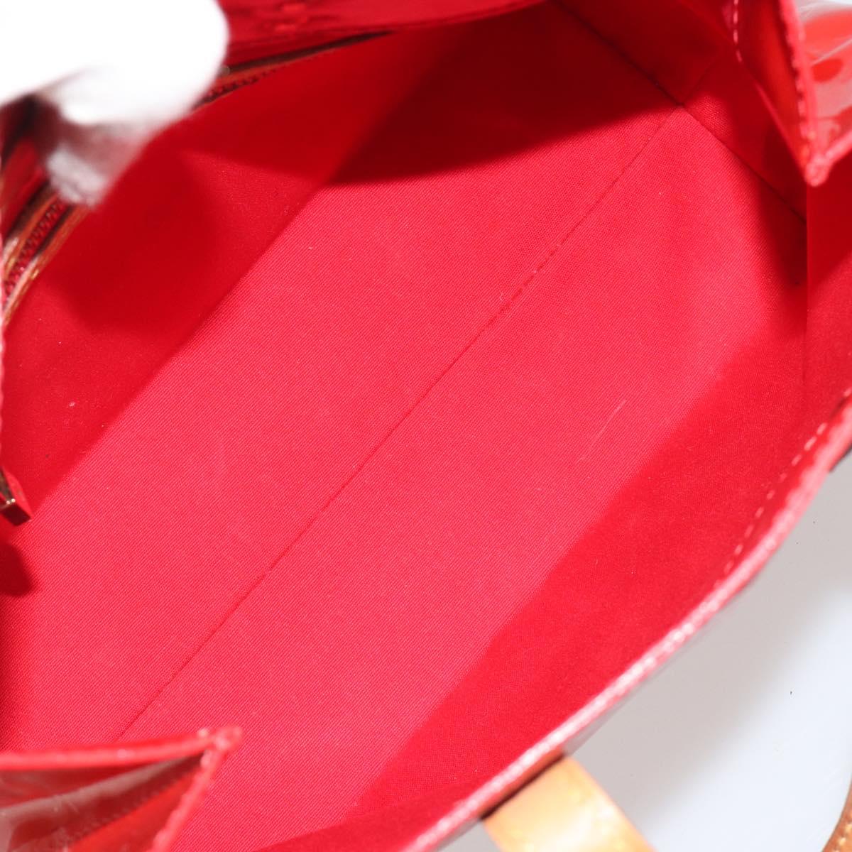 LOUIS VUITTON Monogram Vernis Reade PM Hand Bag Red Rouge M91088 LV Auth ep15057