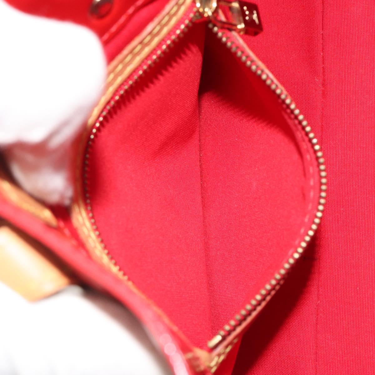 LOUIS VUITTON Monogram Vernis Reade PM Hand Bag Red Rouge M91088 LV Auth ep15057