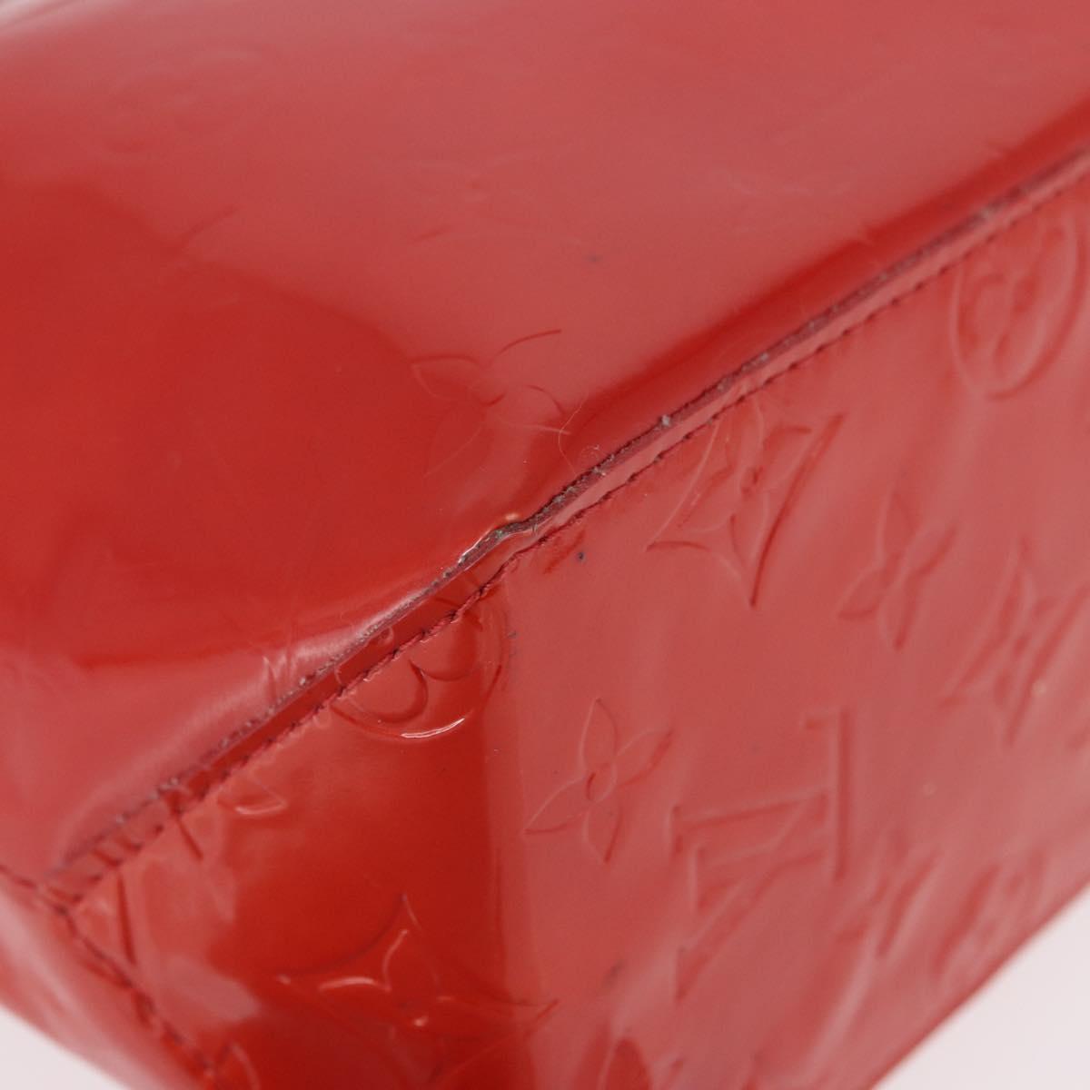 LOUIS VUITTON Monogram Vernis Reade PM Hand Bag Red Rouge M91088 LV Auth ep15059