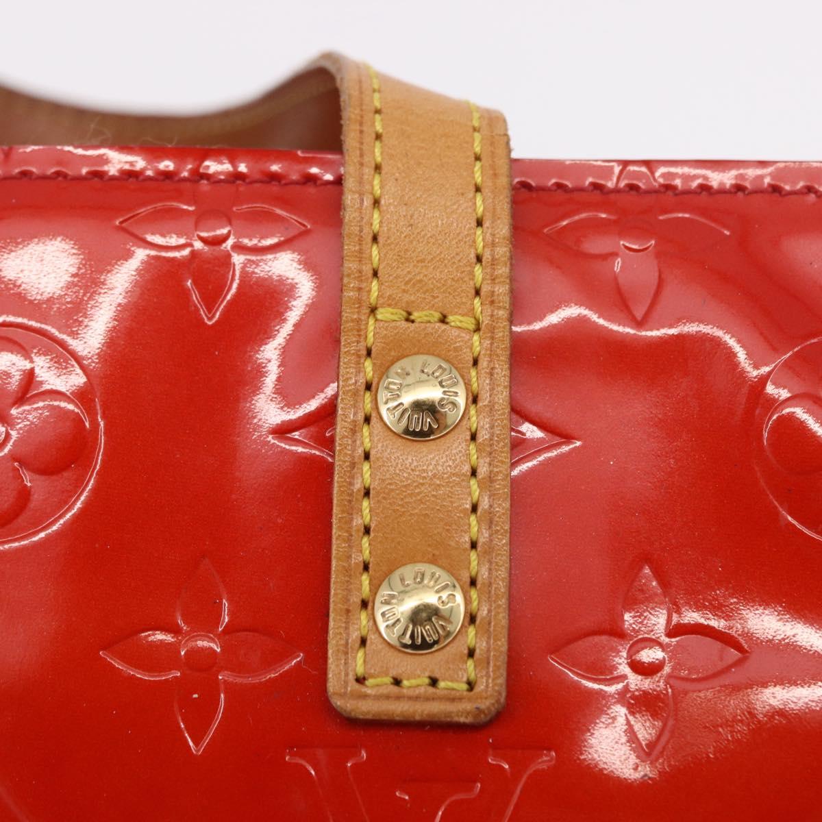 LOUIS VUITTON Monogram Vernis Reade PM Hand Bag Red Rouge M91088 LV Auth ep15059