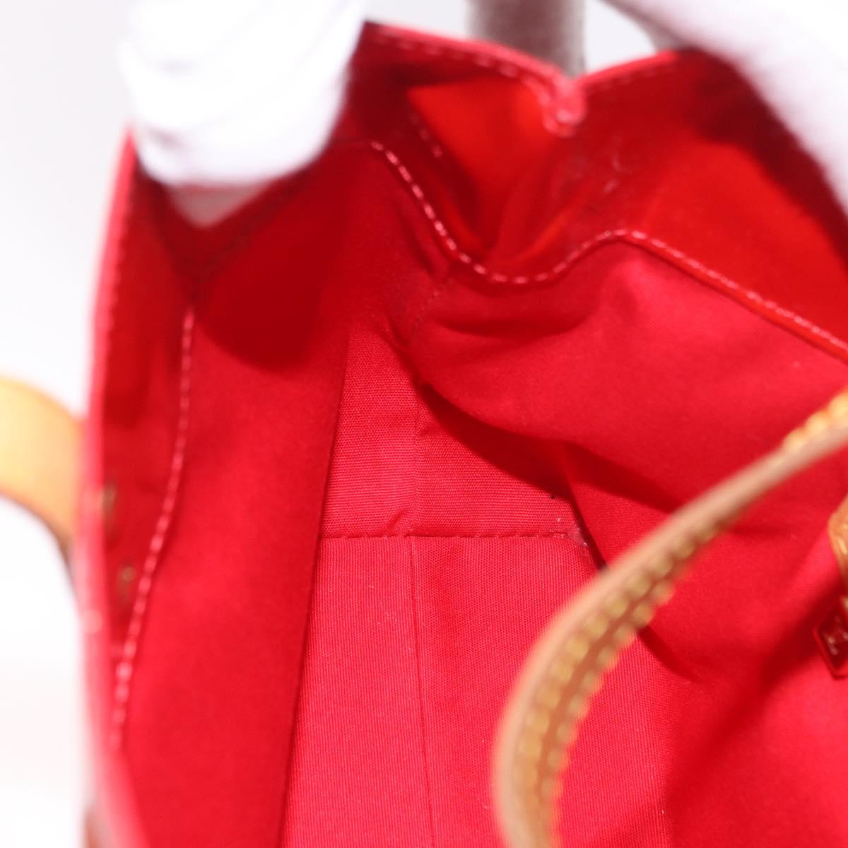 LOUIS VUITTON Monogram Vernis Reade PM Hand Bag Red Rouge M91088 LV Auth ep15059