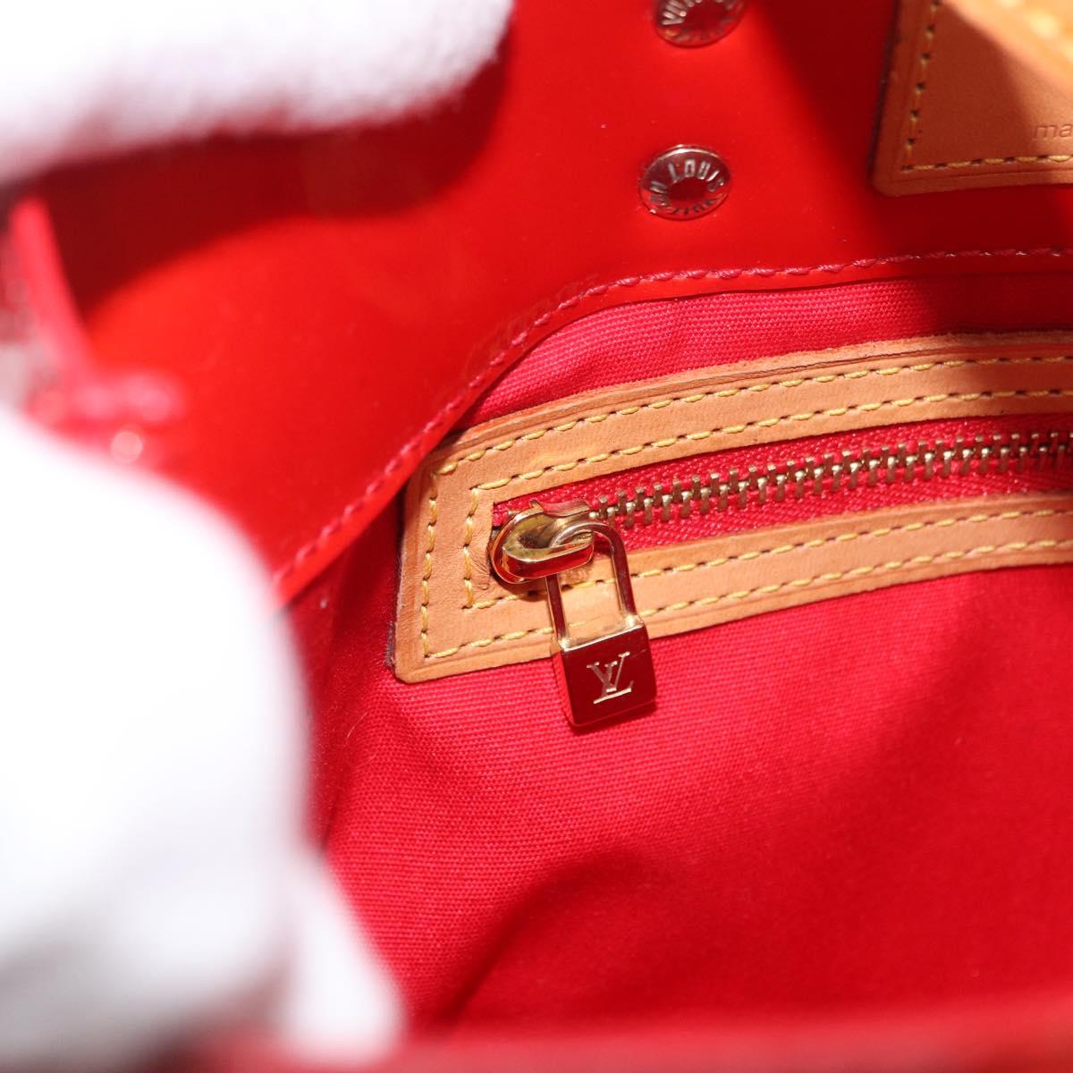 LOUIS VUITTON Monogram Vernis Reade PM Hand Bag Red Rouge M91088 LV Auth ep15059