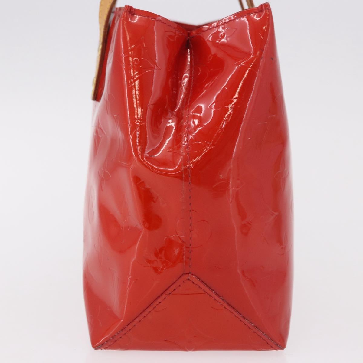 LOUIS VUITTON Monogram Vernis Reade PM Hand Bag Red Rouge M91088 LV Auth ep15059
