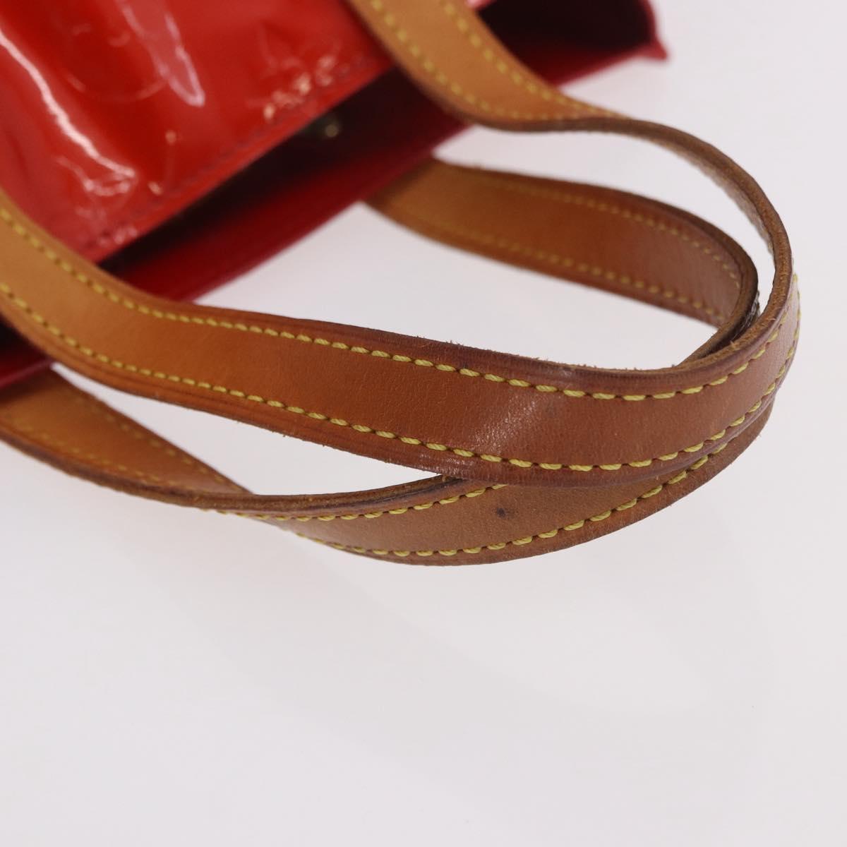 LOUIS VUITTON Monogram Vernis Reade PM Hand Bag Red Rouge M91088 LV Auth ep15059
