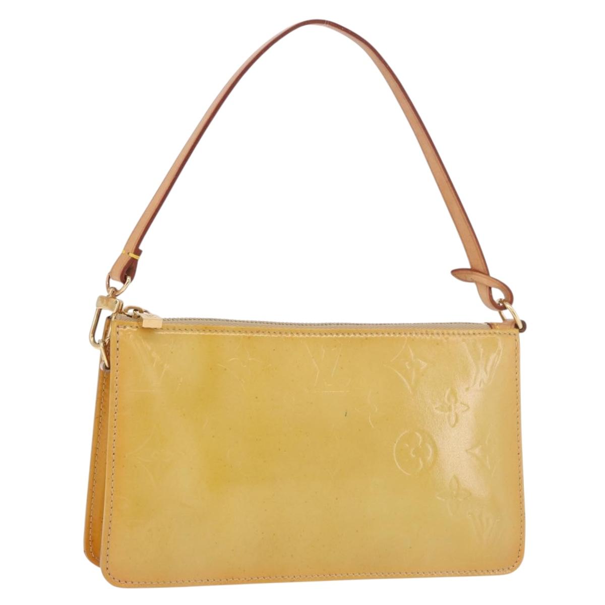 LOUIS VUITTON Monogram Vernis Lexington Pouch Beige M91010 LV Auth ep15062A