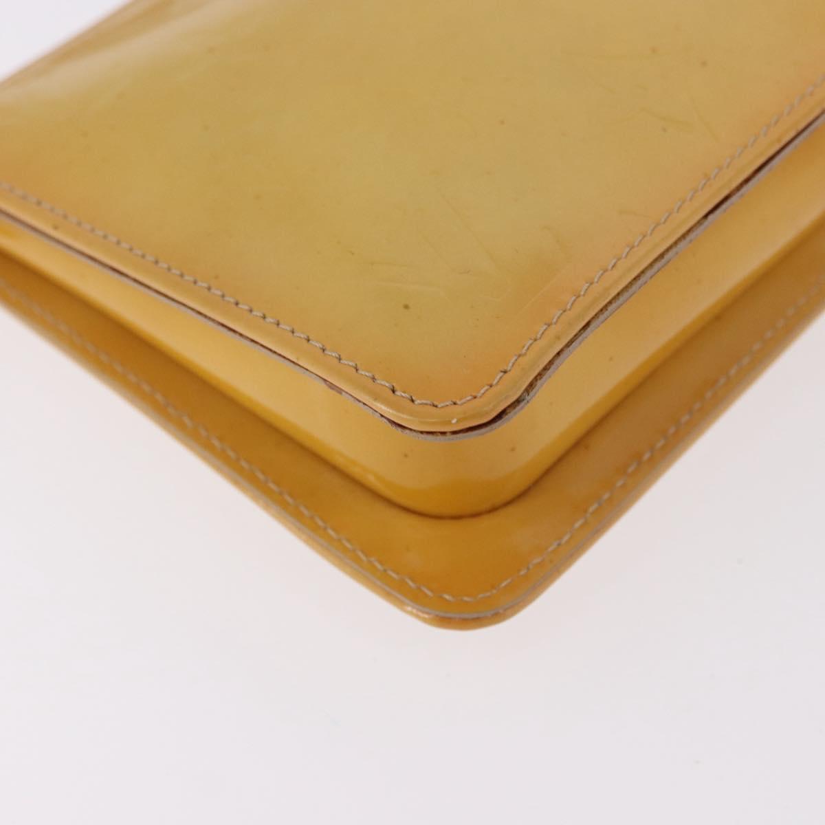 LOUIS VUITTON Monogram Vernis Lexington Pouch Beige M91010 LV Auth ep15062A