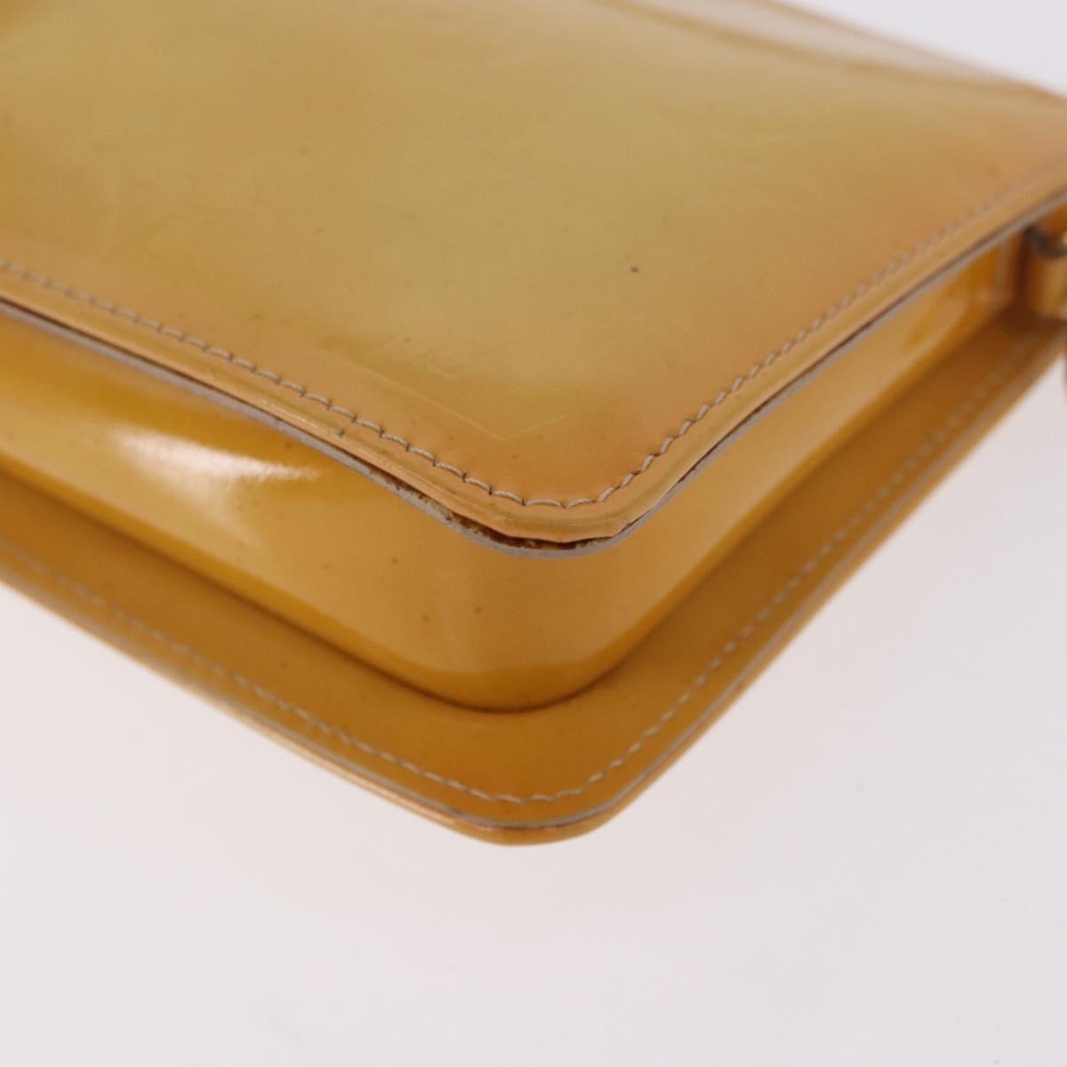LOUIS VUITTON Monogram Vernis Lexington Pouch Beige M91010 LV Auth ep15062A
