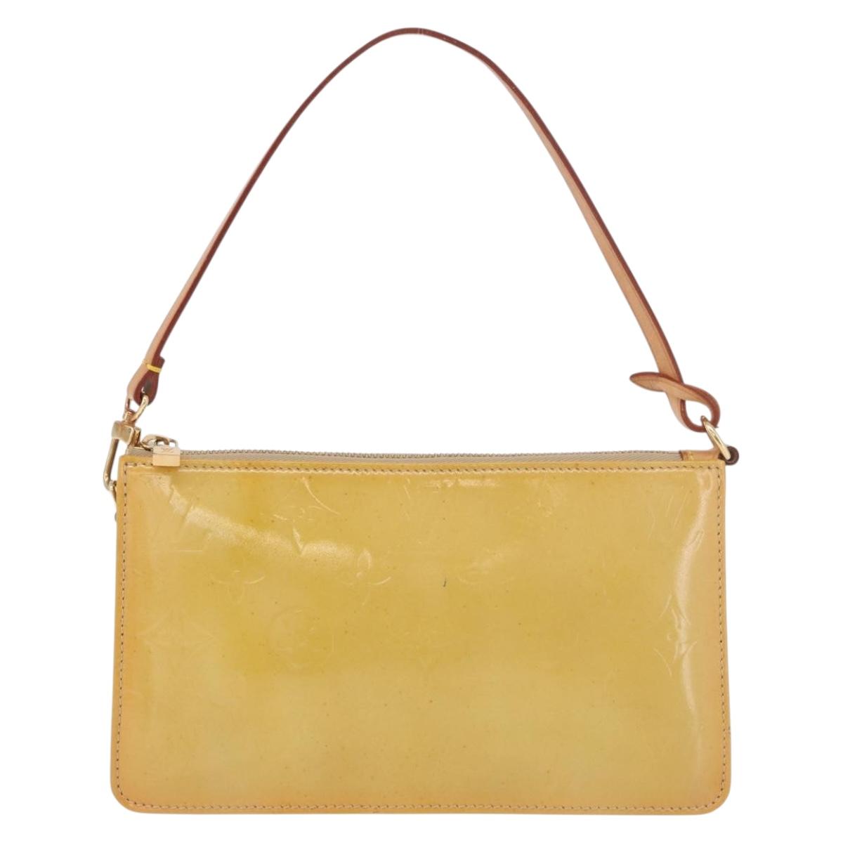 LOUIS VUITTON Monogram Vernis Lexington Pouch Beige M91010 LV Auth ep15062A