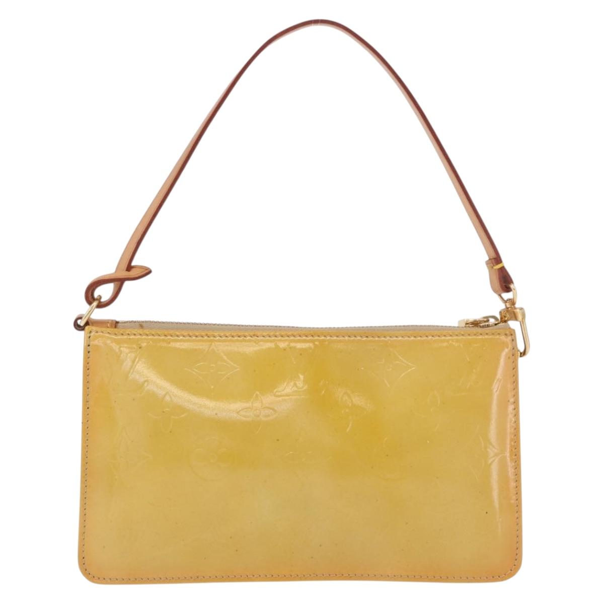 LOUIS VUITTON Monogram Vernis Lexington Pouch Beige M91010 LV Auth ep15062A