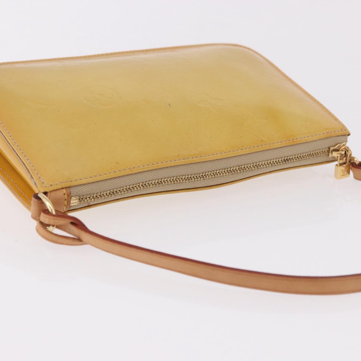 LOUIS VUITTON Monogram Vernis Lexington Pouch Beige M91010 LV Auth ep15062A