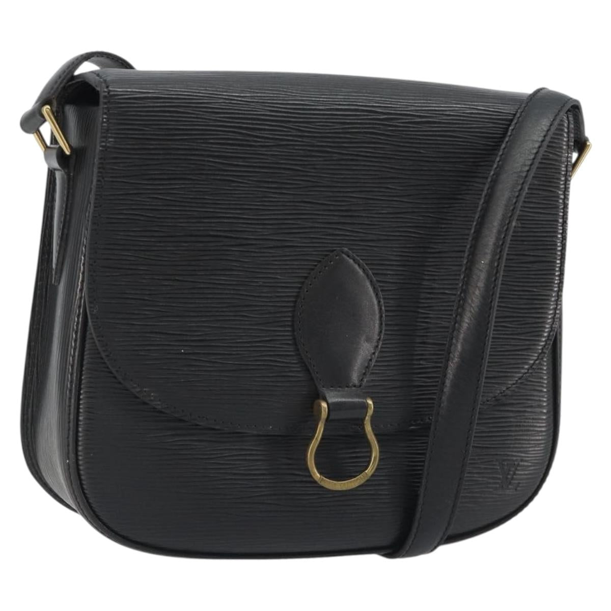 LOUIS VUITTON Epi Saint Cloud GM Shoulder Bag Black Noir M52192 LV Auth ep15065A