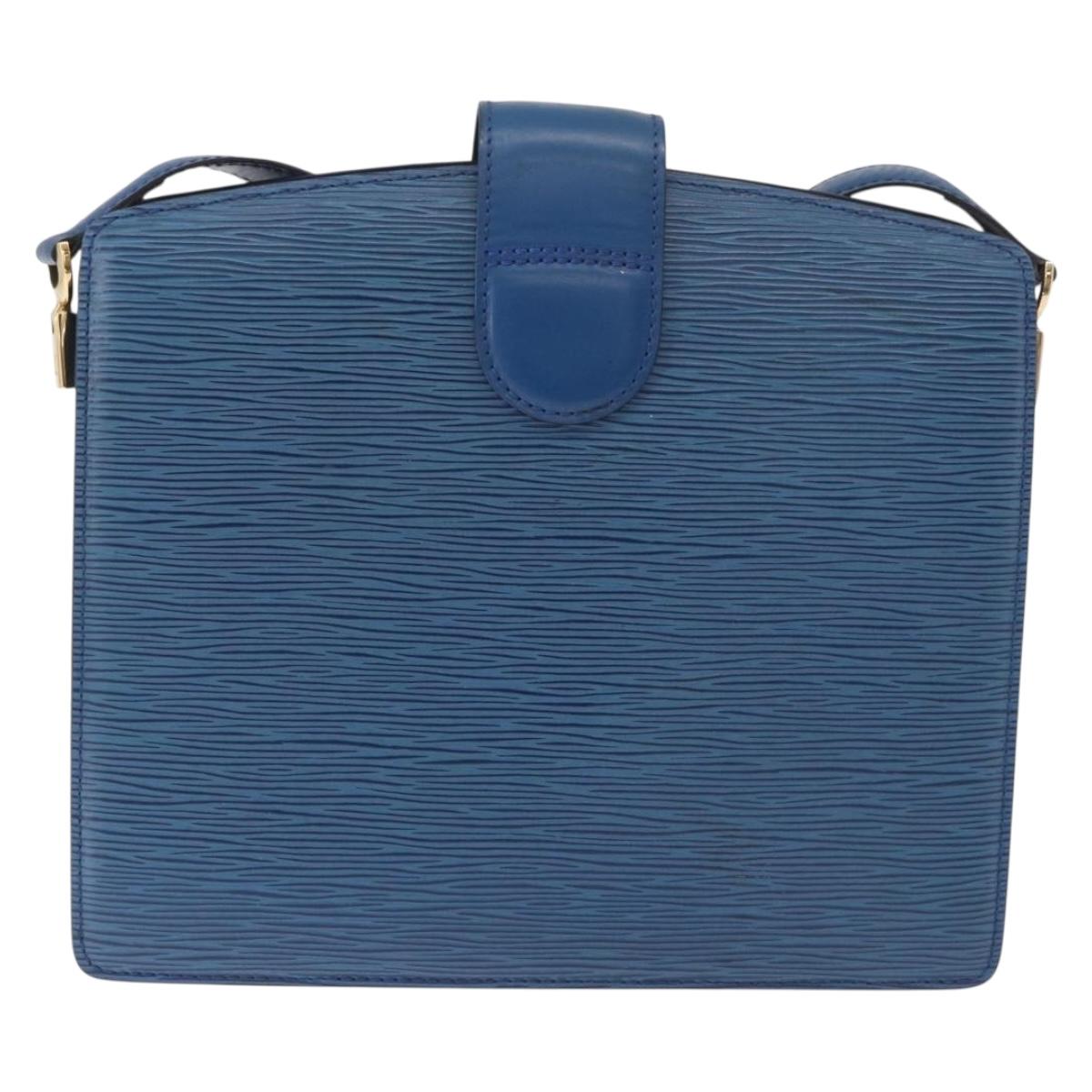 LOUIS VUITTON Epi Capuchin Shoulder Bag Blue M52345 LV Auth ep15066
