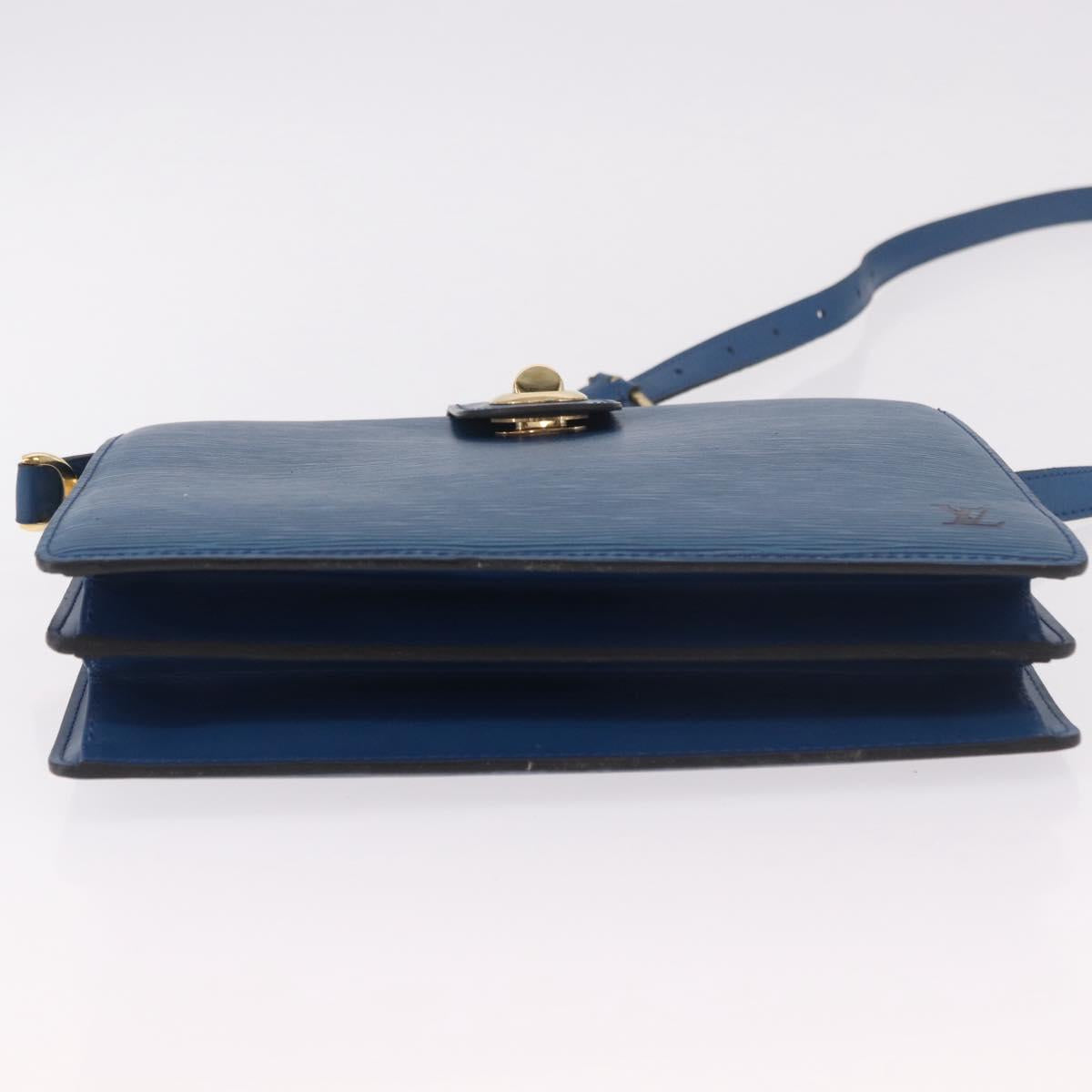 LOUIS VUITTON Epi Capuchin Shoulder Bag Blue M52345 LV Auth ep15066