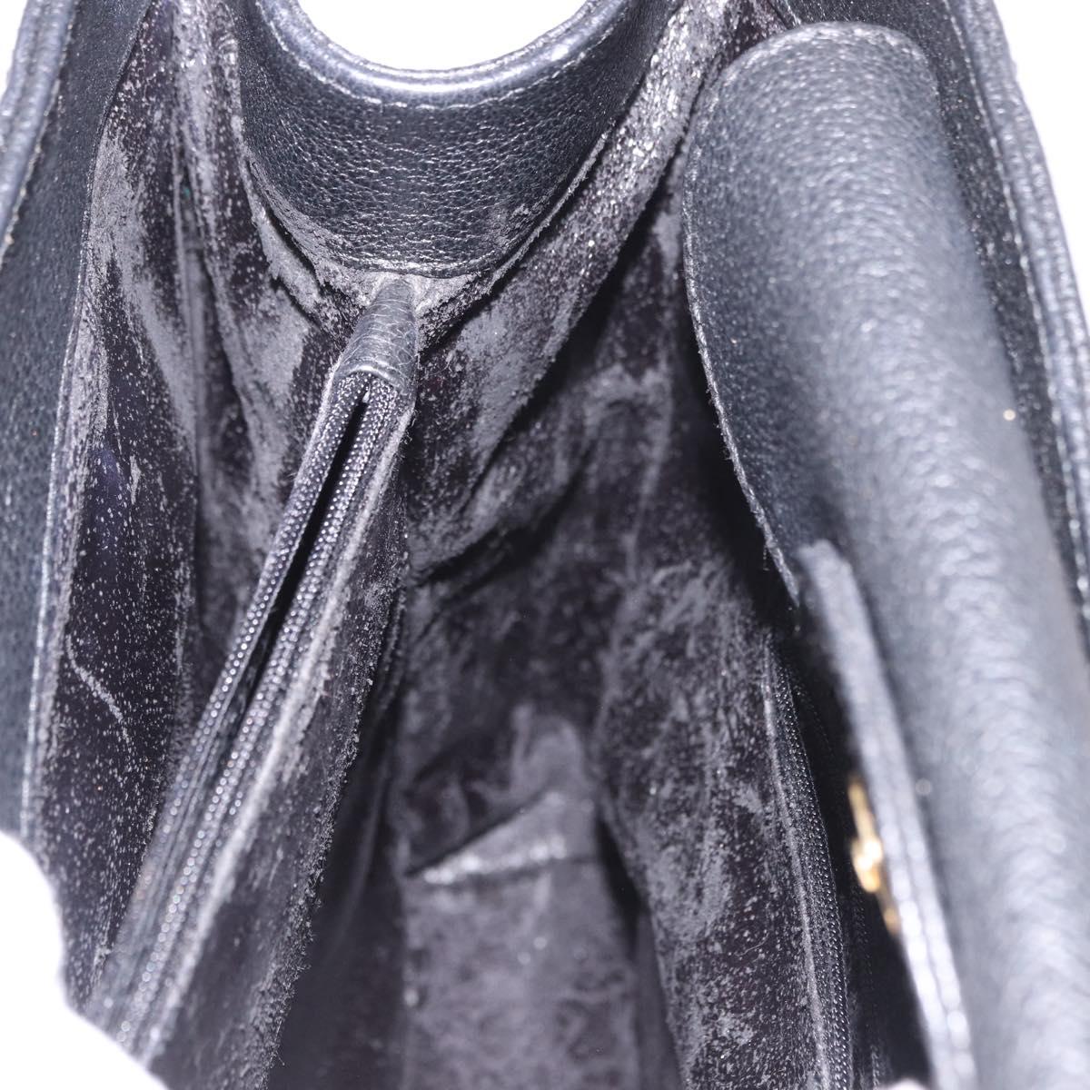 GUCCI Bamboo Hand Bag Suede Black Gold 002 1186 0260 Auth ep15073