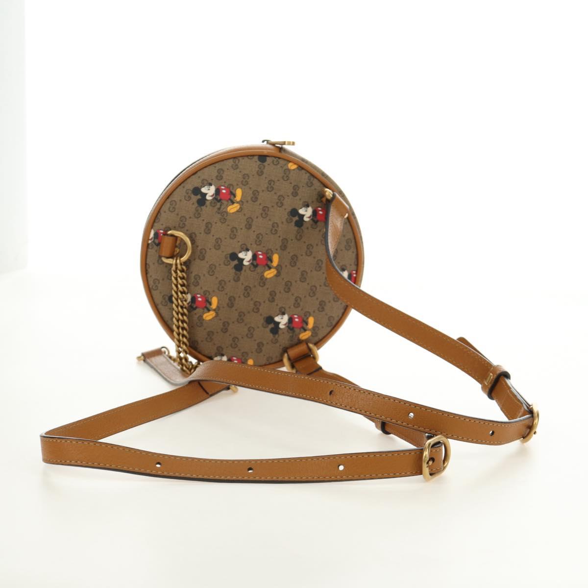 GUCCI Micro GG Supreme Disney Backpack PVC Beige Gold 603730 Auth ep15082M