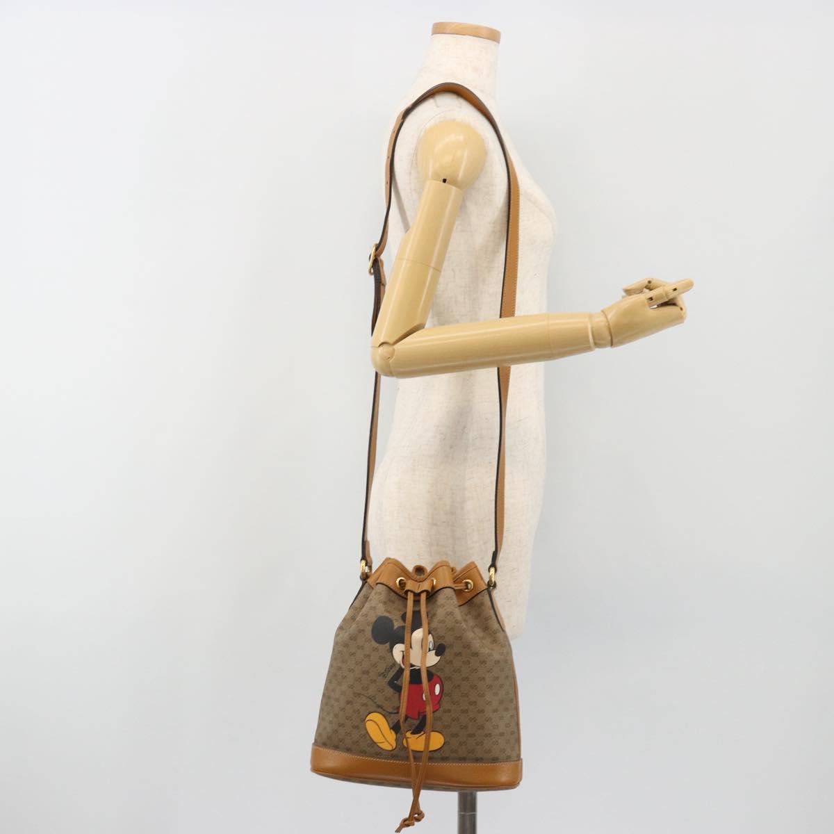 GUCCI Micro GG Canvas Disney Mickey Mouse Bag PVC Beige 602691 Auth ep15087M