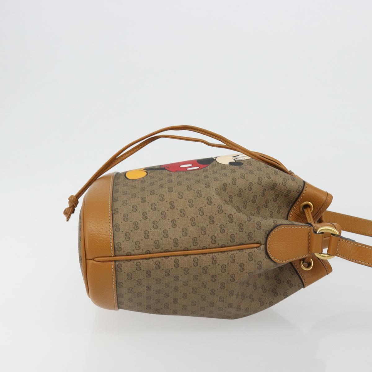 GUCCI Micro GG Canvas Disney Mickey Mouse Bag PVC Beige 602691 Auth ep15087M