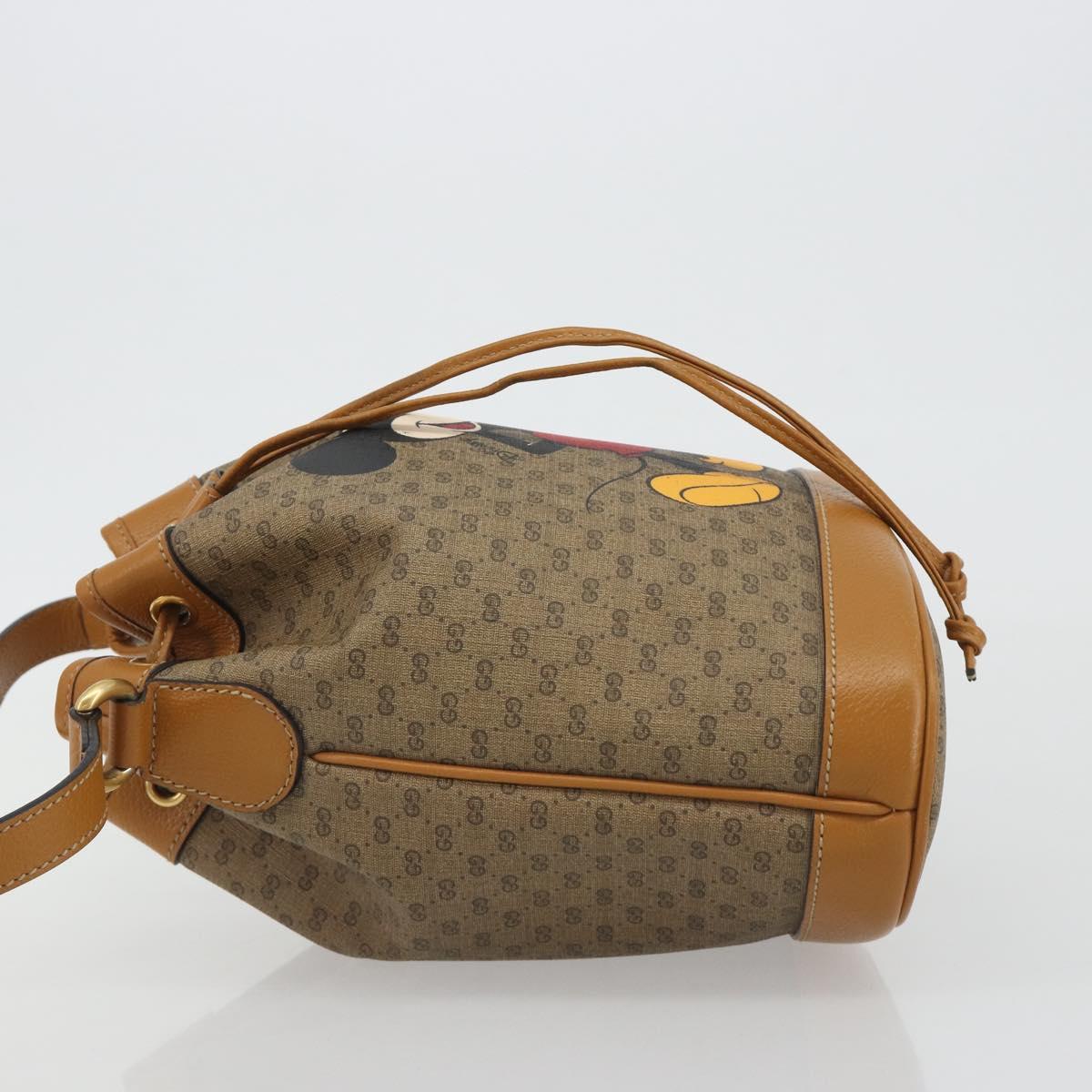 GUCCI Micro GG Canvas Disney Mickey Mouse Bag PVC Beige 602691 Auth ep15087M
