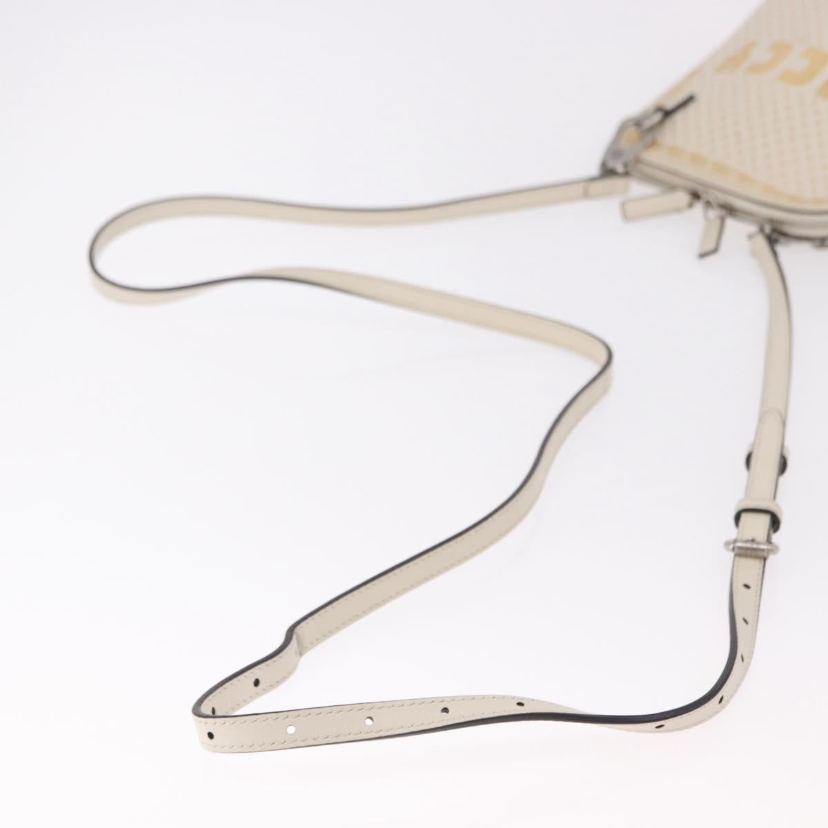 GUCCI Shoulder Bag Leather White Silver 511189 Auth ep15090