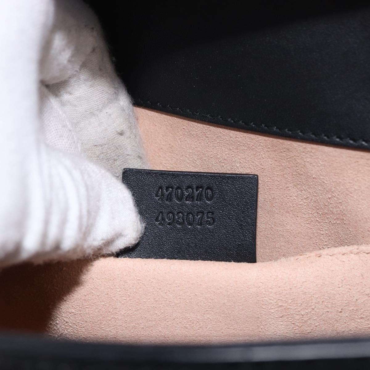 GUCCI GG Canvas Web Sherry Line Bag Velvet 2way Black Gold 470270 Auth ep15093A
