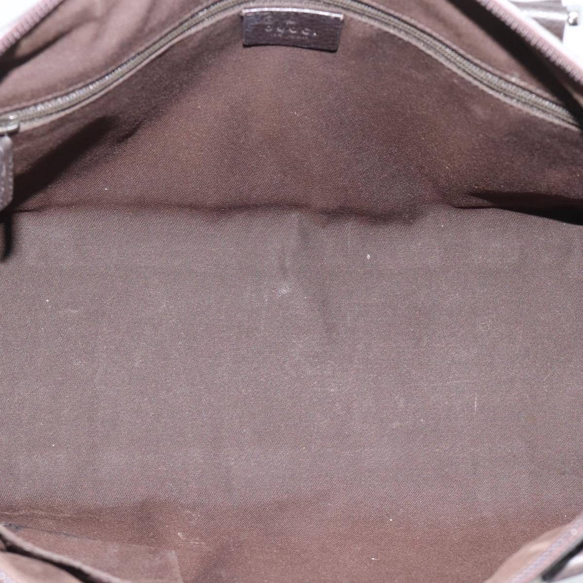 GUCCI GG Canvas Abbey Tote Bag Outlet Brown Silver 268640 Auth ep15094