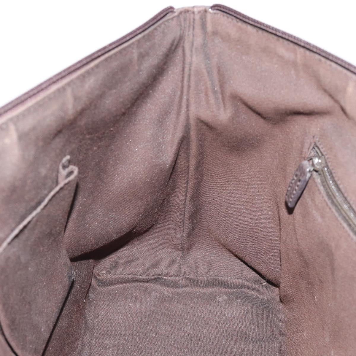 GUCCI GG Canvas Abbey Tote Bag Outlet Brown Silver 268640 Auth ep15094