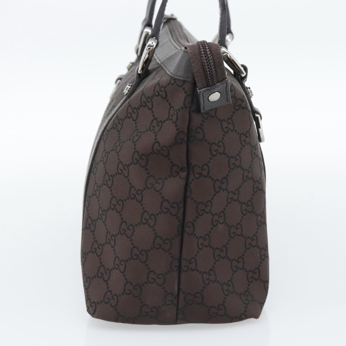 GUCCI GG Canvas Abbey Tote Bag Outlet Brown Silver 268640 Auth ep15094