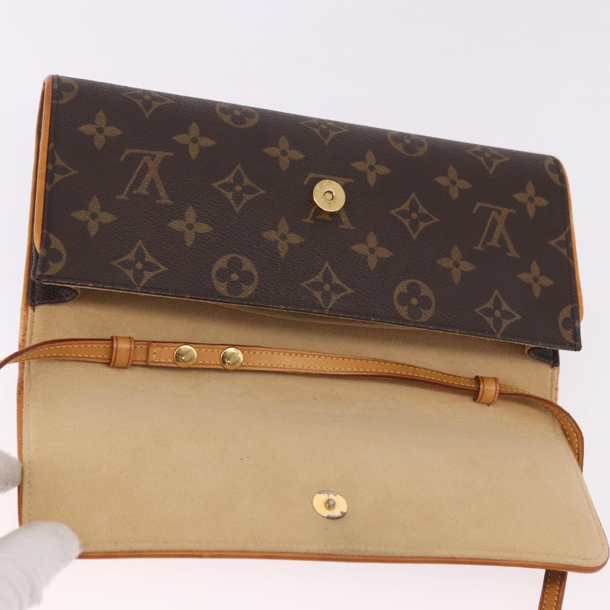 LOUIS VUITTON Monogram Pochette Twin GM Shoulder Bag M51852 LV Auth ep15097