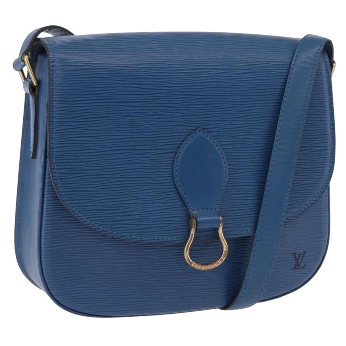 LOUIS VUITTON Epi Saint Cloud GM Shoulder Bag Toledo Blue M52195 Auth ep15098A