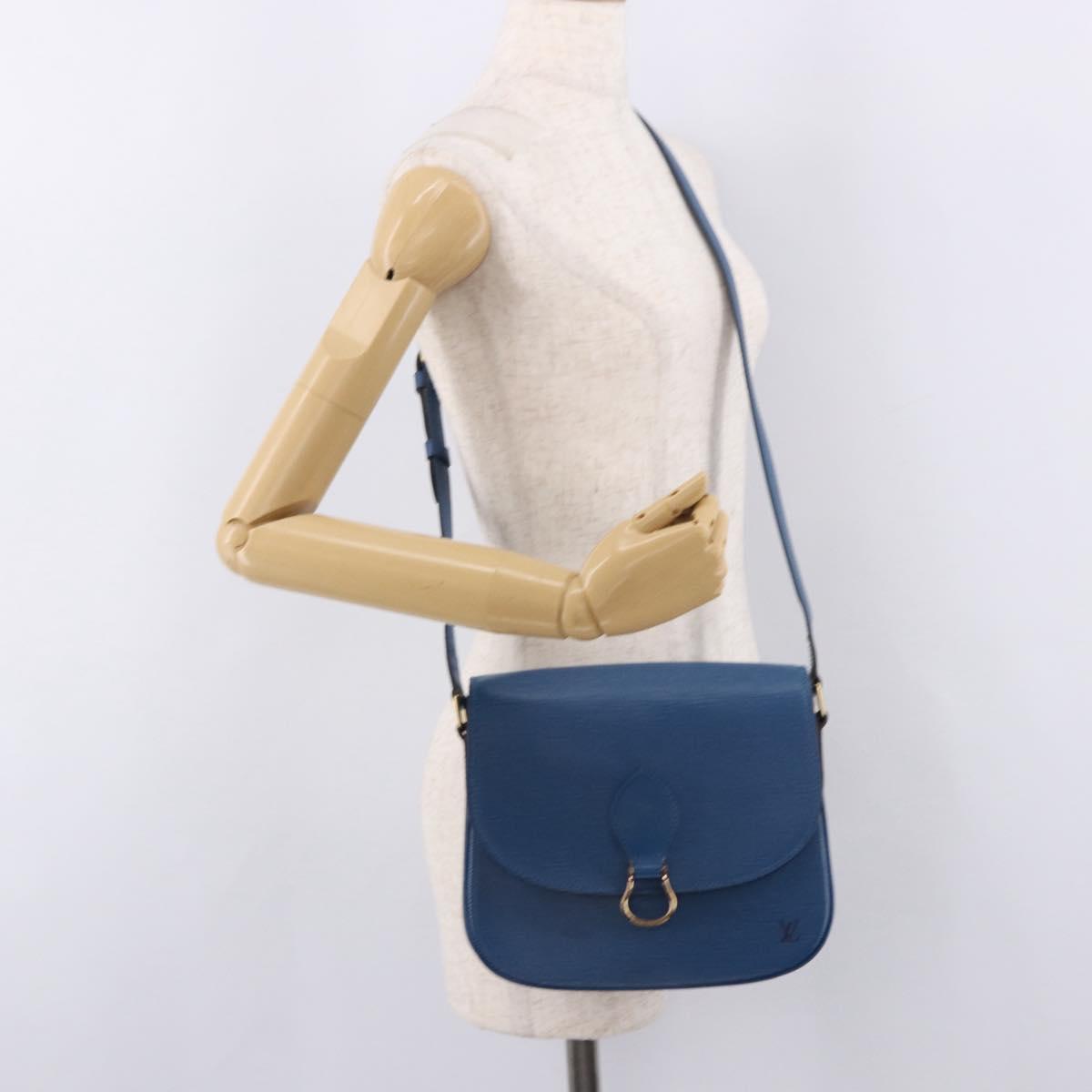 LOUIS VUITTON Epi Saint Cloud GM Shoulder Bag Toledo Blue M52195 Auth ep15098A