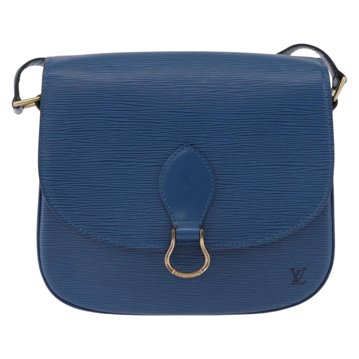 LOUIS VUITTON Epi Saint Cloud GM Shoulder Bag Toledo Blue M52195 Auth ep15098A