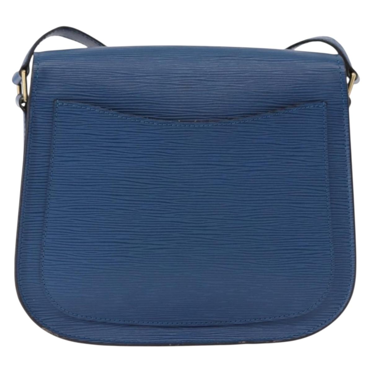 LOUIS VUITTON Epi Saint Cloud GM Shoulder Bag Toledo Blue M52195 Auth ep15098A