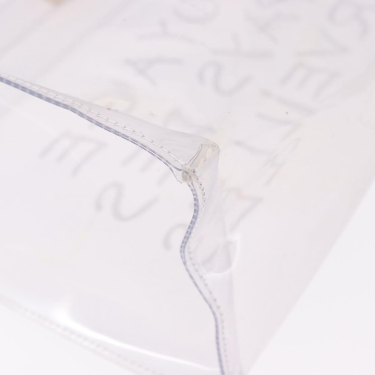 HERMES Vinyl Kelly Hand Bag Vinyl Clear Gold Auth ep15101