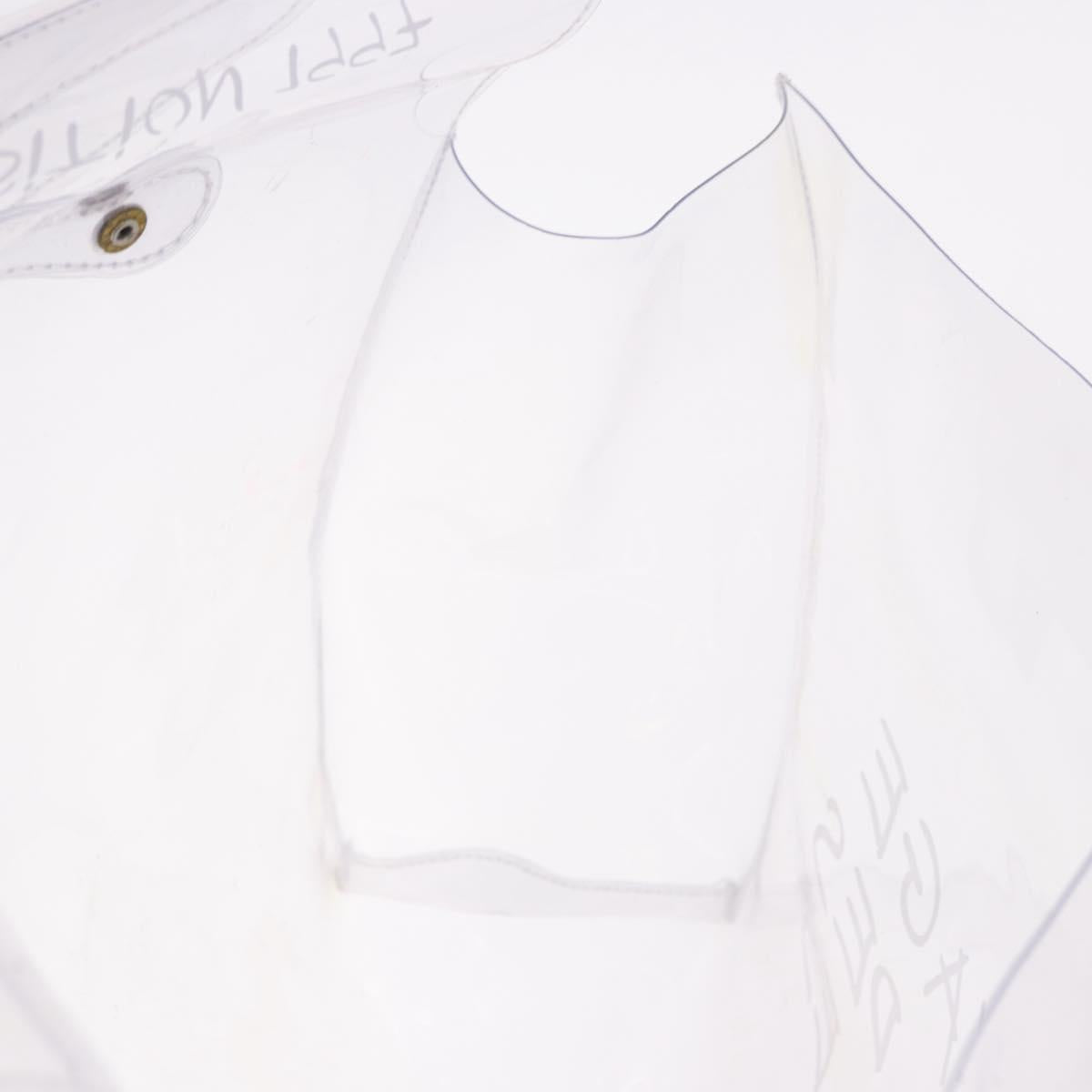 HERMES Vinyl Kelly Hand Bag Vinyl Clear Gold Auth ep15101