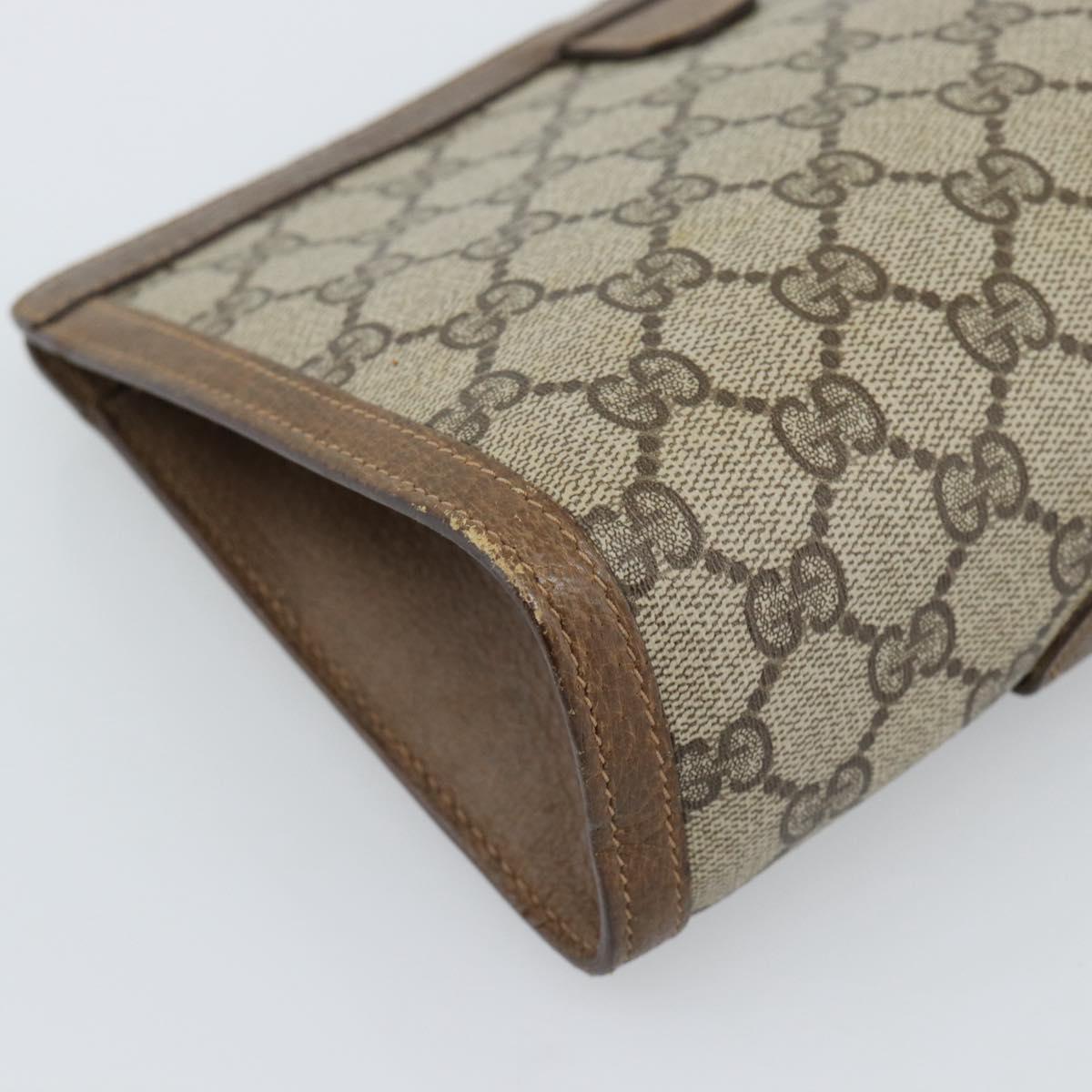 GUCCI GG Supreme Web Sherry Line Bag PVC Beige Gold 89 01 032 Auth ep15103