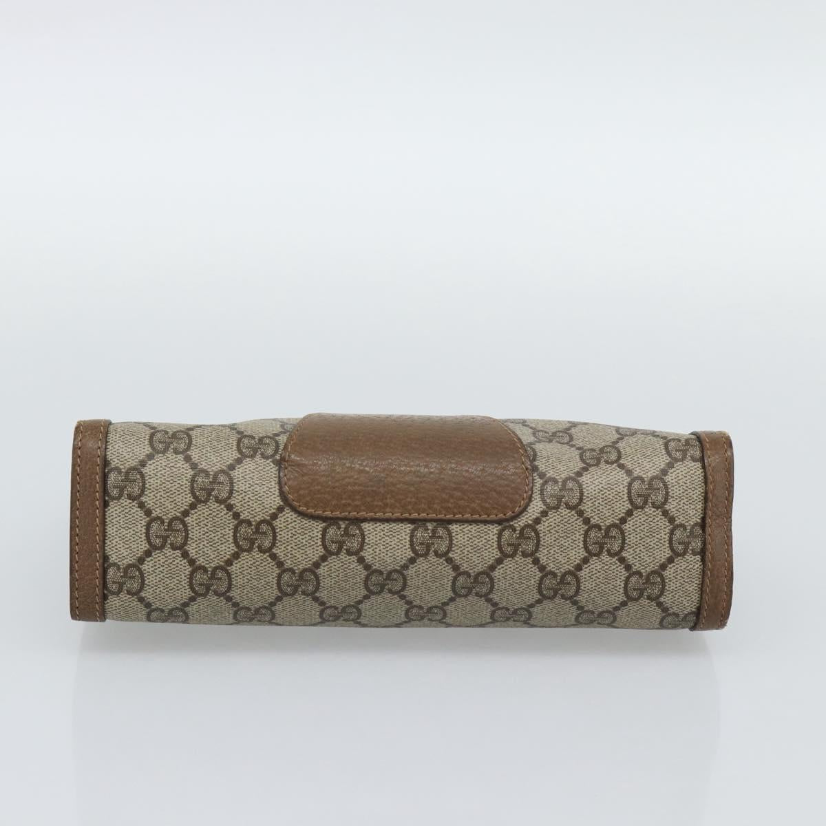 GUCCI GG Supreme Web Sherry Line Bag PVC Beige Gold 89 01 032 Auth ep15103