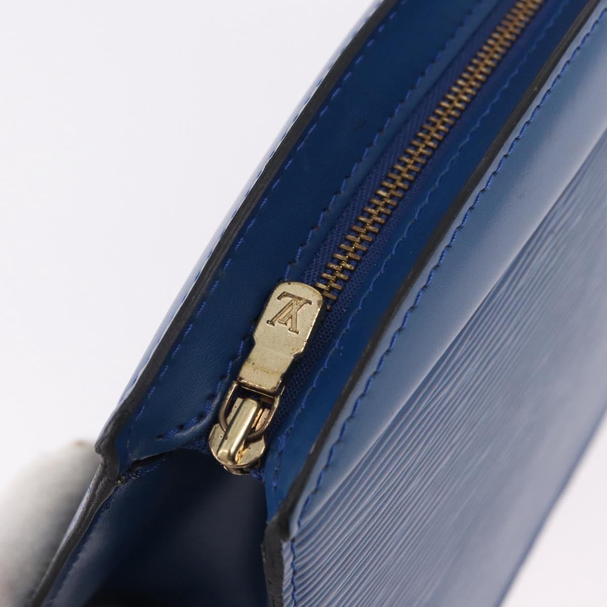 LOUIS VUITTON Epi Trousse Crete Pouch Blue M48405 LV Auth ep15104
