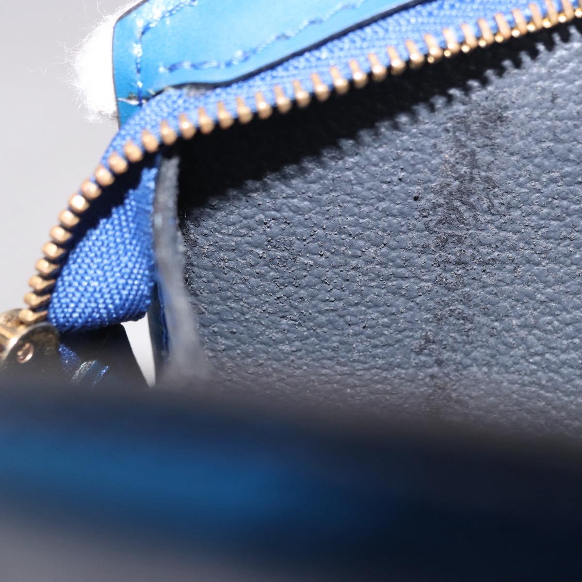 LOUIS VUITTON Epi Trousse Crete Pouch Blue M48405 LV Auth ep15104