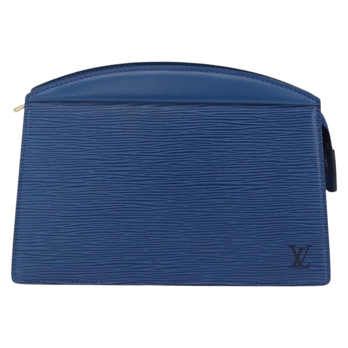 LOUIS VUITTON Epi Trousse Crete Pouch Blue M48405 LV Auth ep15104