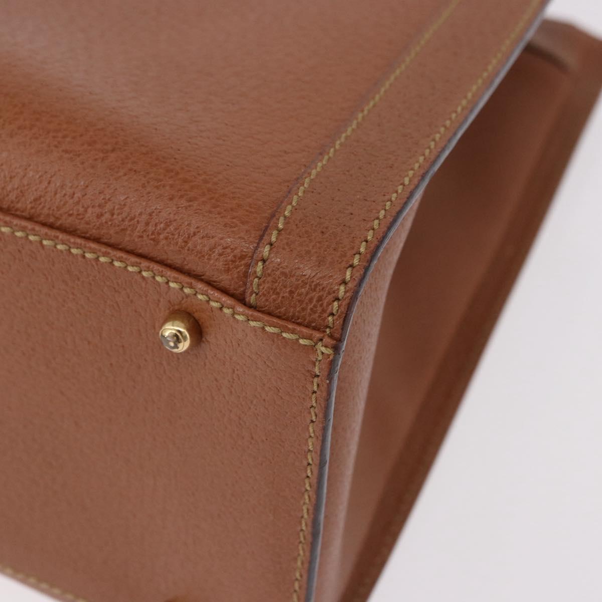 GUCCI Bamboo Hand Bag Leather Brown Gold 002 1095 0260 Auth ep15106