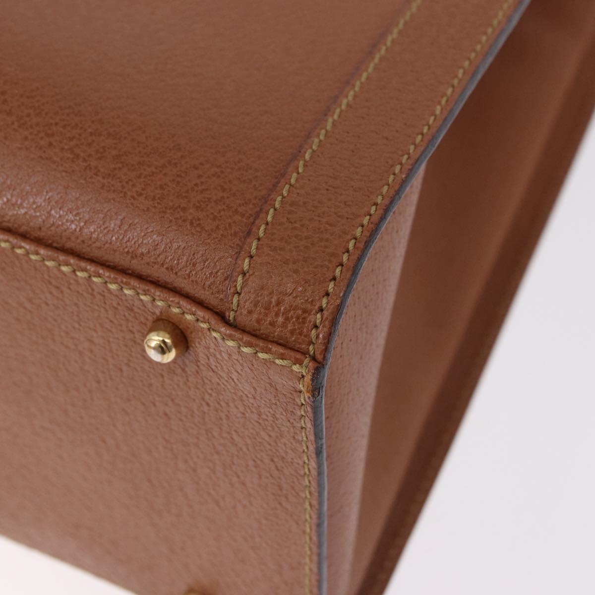 GUCCI Bamboo Hand Bag Leather Brown Gold 002 1095 0260 Auth ep15106