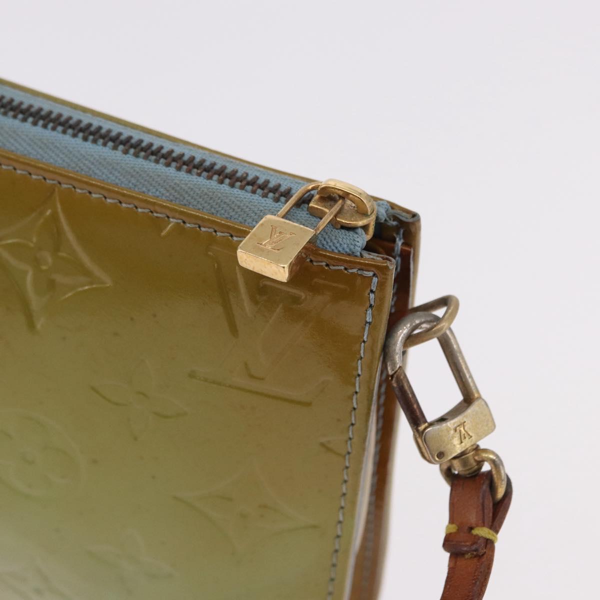 LOUIS VUITTON Monogram Vernis Lexington Pouch Baby Blue M91011 LV Auth ep15107