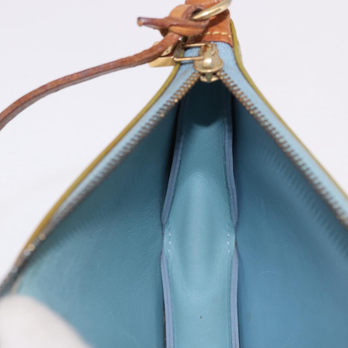 LOUIS VUITTON Monogram Vernis Lexington Pouch Baby Blue M91011 LV Auth ep15107