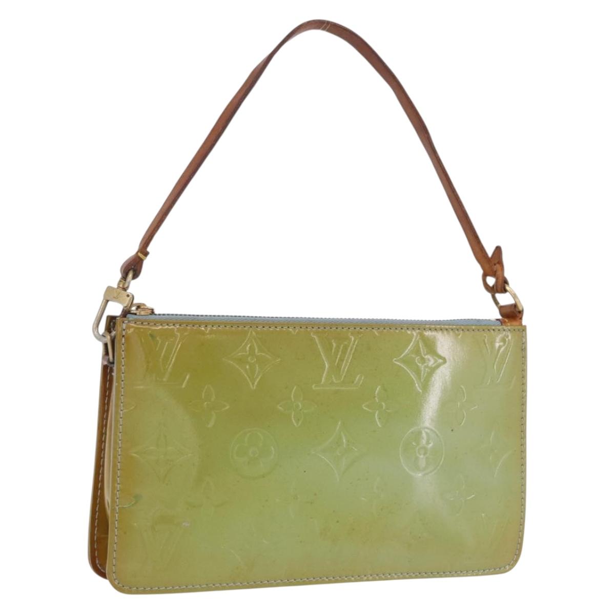 LOUIS VUITTON Monogram Vernis Lexington Pouch Baby Blue M91011 LV Auth ep15107