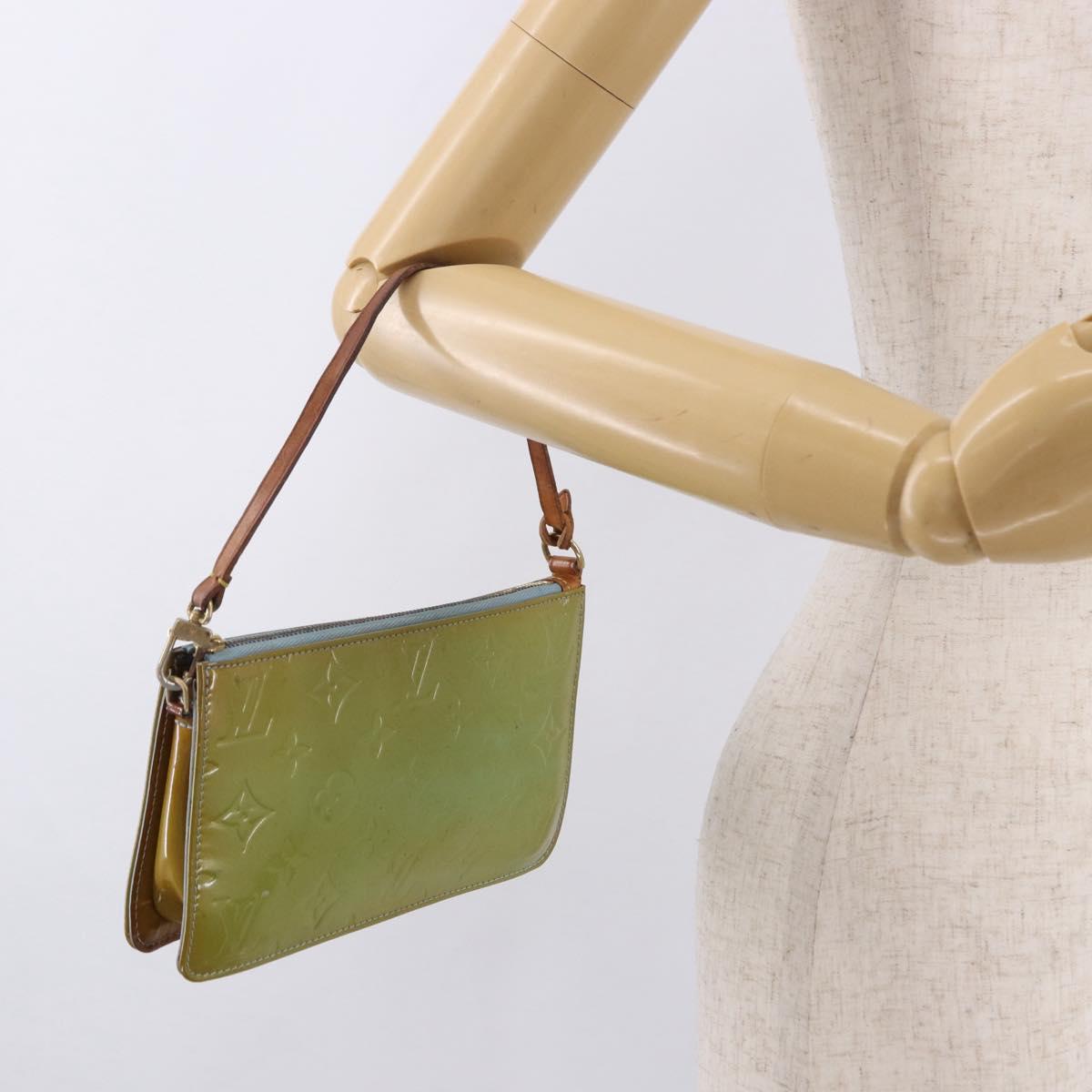LOUIS VUITTON Monogram Vernis Lexington Pouch Baby Blue M91011 LV Auth ep15107