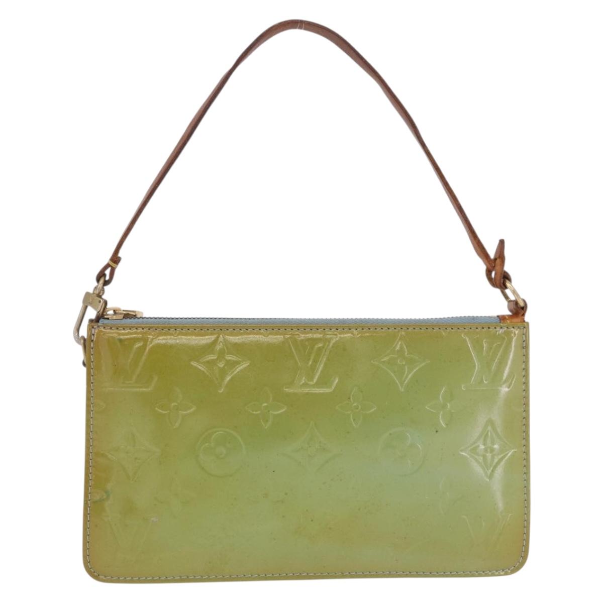LOUIS VUITTON Monogram Vernis Lexington Pouch Baby Blue M91011 LV Auth ep15107