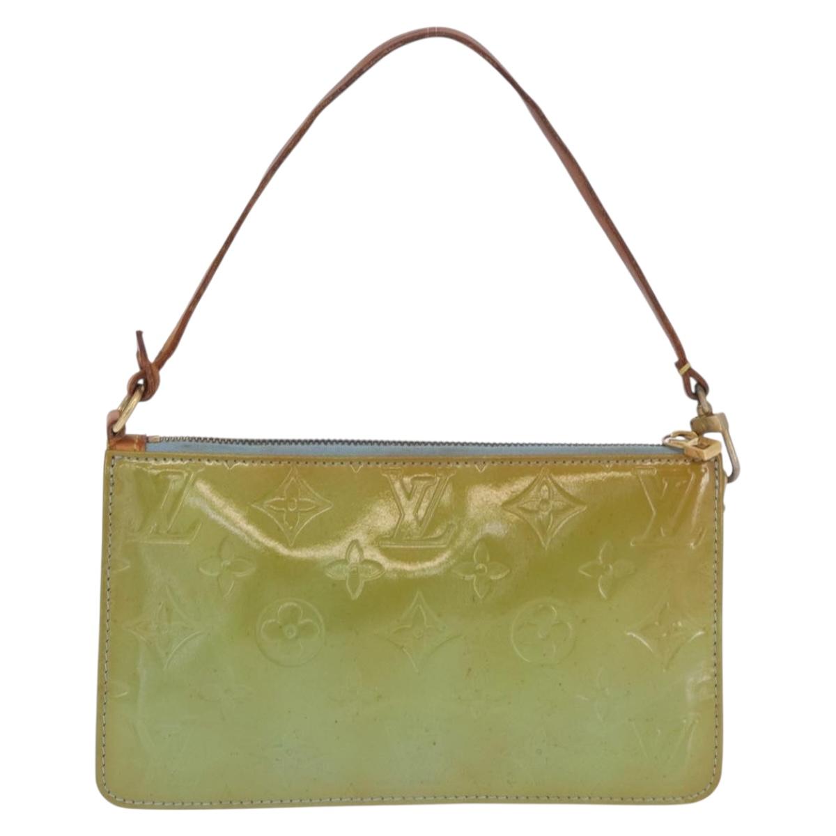 LOUIS VUITTON Monogram Vernis Lexington Pouch Baby Blue M91011 LV Auth ep15107