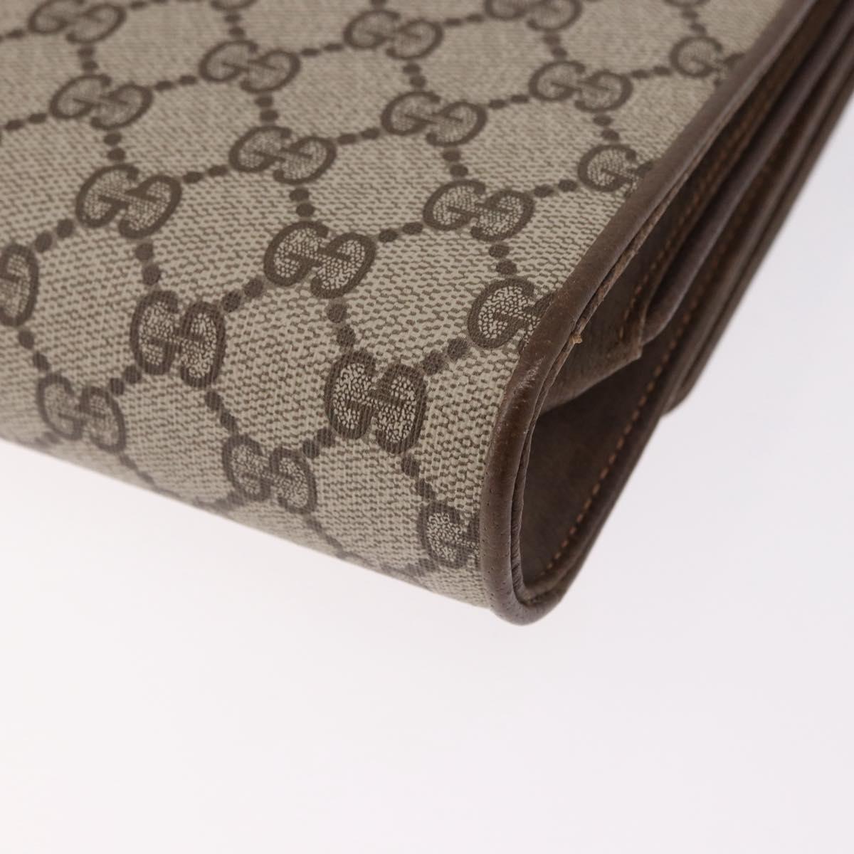 GUCCI GG Supreme Shoulder Bag PVC Beige Gold 904 02 050 Auth ep15108
